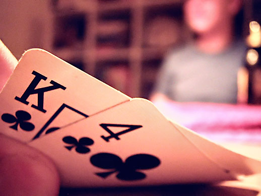 Poker Avec Cartes Isolées Sur Fond Noir. Cartes à Jouer Pour Le